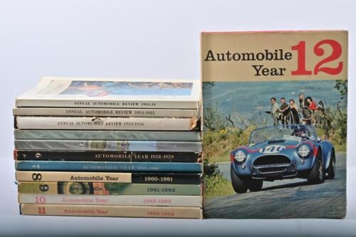 AUTOMOBILE YEAR: Twelve consecutive editions of 'Annual automobile review' and 'Automobile Year'. Volume 1 (1953 -1954) - 12 (1964-1965)