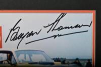 HOLDEN: A framed photograph of Bob Jane Torana Repco as driven by John Harvey and Bryan Thomson's Torana Chev at Calder's Repco Corner. John Harvey and Bryan Thomson signatures - 2