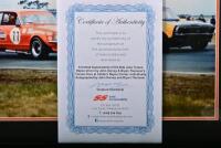 HOLDEN: A framed photograph of Bob Jane Torana Repco as driven by John Harvey and Bryan Thomson's Torana Chev at Calder's Repco Corner. John Harvey and Bryan Thomson signatures - 4