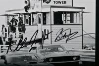 A.T.C.C: A black and white photograph of the 'START OF THE AUSTRALIAN TOURING CAR CHAMPIONSHIP SYMMONS PLAINS 1971'. Allan Moffat, Bob Jane, Norm Beechey, John Harvey signatures. L.E of 10 - 4