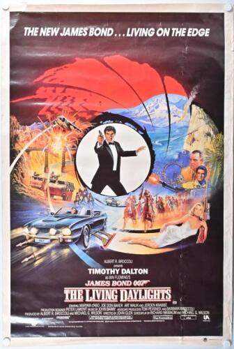 BOND: An original JAMES BOND 007 'THE LIVING DAYLIGHTS' promotional poster