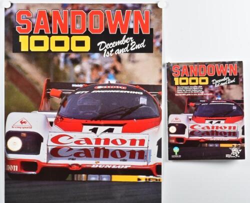 SANDOWN 1000: Two SANDOWN 1000 items from December 1984. Official Programme & Promotional Poster