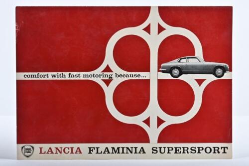 LANCIA: An original and superb 1966 LANCIA FLAMINIA SUPERSPORT sales brochure. English text