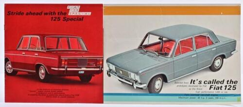 FIAT: Two Fiat 125 colour sales brochures (Edition no. 2524 and 2768)