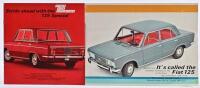 FIAT: Two Fiat 125 colour sales brochures (Edition no. 2524 and 2768)