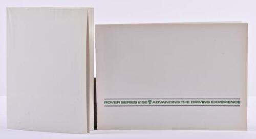 ROVER: Two Rover items. JRA 'ROVER SERIES 2 SE - ADVANCING THE DRIVING EXPERIENCE' sales brochure & Rover Poster