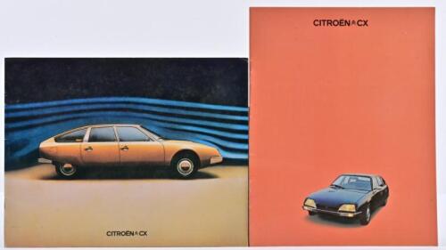 CITROEN: Two 1970's Citroen CX sales brochures. September 1976 Citroen CX model range sales brochure