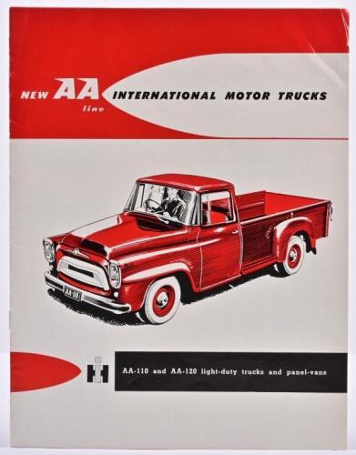 INTERNATIONAL: An original and interesting Australian 'International AA-110 and AA-120 light-duty trucks and panel-vans' sales brochure. Panel Van picture and specifications
