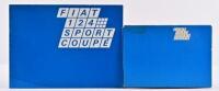 FIAT: Two Fiat 124 SPORT COUPE colour sales brochures. Blue carded folder containing two colour poster format brochures