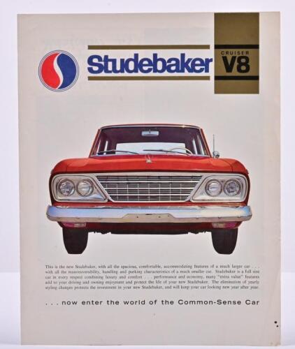 STUDEBAKER: An Australian (Continental and General Distributors Pty Ltd) 1960's Studebaker CRUISER V8 sales brochure