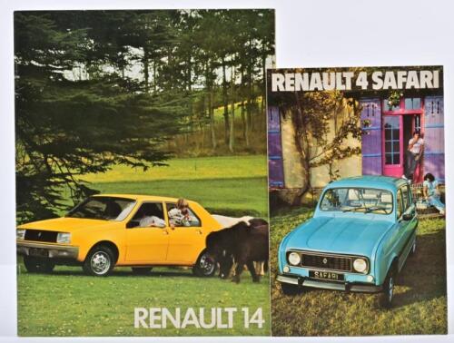 RENAULT: Two international Renault sales brochures. Renault 4 Safari & Renault 14 sales brochures