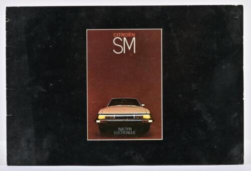 CITROEN: A 1970's CITROEN SM 'INJECTION ELECTRONIQUE' sales brochure. French text specifications