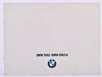 BMW: A 1970's Bavarian Motor Works 'BMW 2002/BMW 2002tii' colour sales brochure