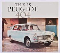 PEUGEOT: An Australian prepared Peugeot 404 colour sales brochure