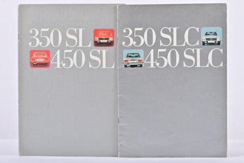 MERCEDES-BENZ: Two Mercedes-Benz sales brochures. '350 SL/450 SL' & '350 SLC/450SLC'. English and German text
