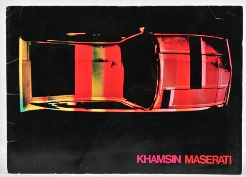 MASERATI: An impressive 'OFFICINE A.MASERATI S.p.A.' Maserati Khamsin sales brochure