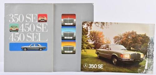 MERCEDES-BENZ: Three 1970's Mercedes-Benz 'S' Class (W116) sales brochures. English & German text