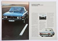 B.M.W: An original 1974 B.M.W '3.0 cs, 3.0 csi, 3.0 csl' sales brochure. German text - 2