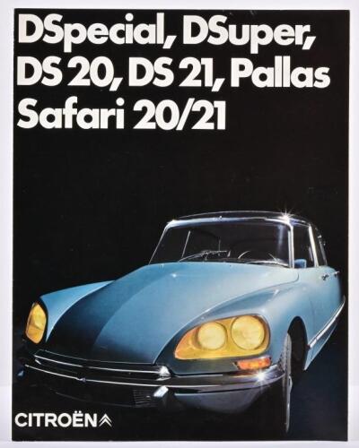 CITROEN: A 1969 CITROEN 'DSpecial, DSuper, DS 20, DS 21, Pallas Safari 20/21' sales brochure. English text