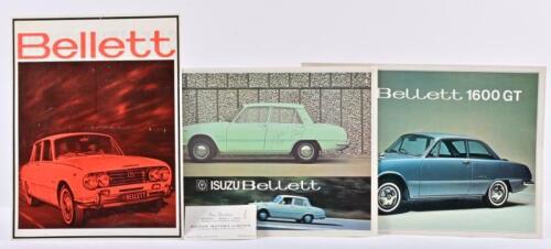 ISUZU: Three Isuzu Bellett sales brochures. Circa 1960's