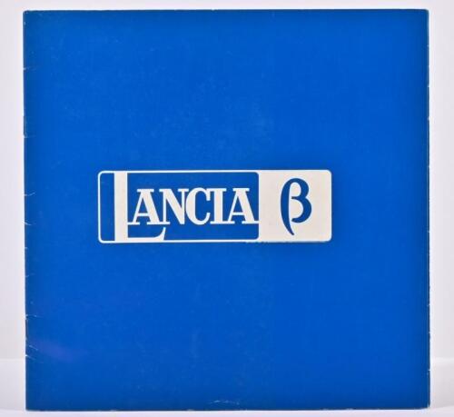 LANCIA: An original Lancia Beta colour sales brochure. Circa 1970's