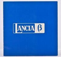 LANCIA: An original Lancia Beta colour sales brochure. Circa 1970's