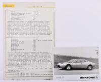 FERRARI: An original 1973 Ferrari Dino 308 GT4 specification sheet & BERTONE picture