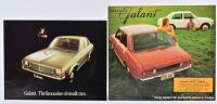 GALANT: Two Chrysler Australia Valiant Galant sales brochures. Circa 1970's