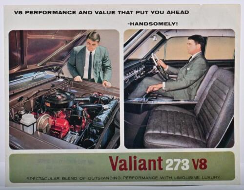 VALIANT: A Chrysler Australia 'Valiant 273 V8' sales brochure