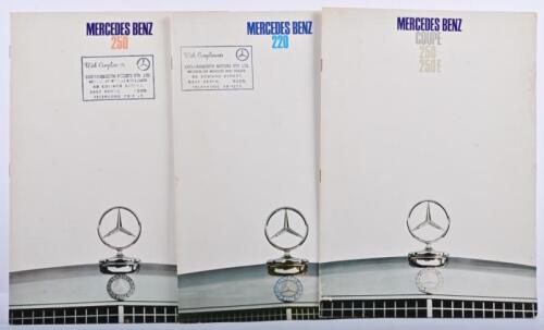 MERCEDES-BENZ: Three Mercedes-Benz W114/115 sales brochures. 220, 250, COUPE, 250, 250E brochures