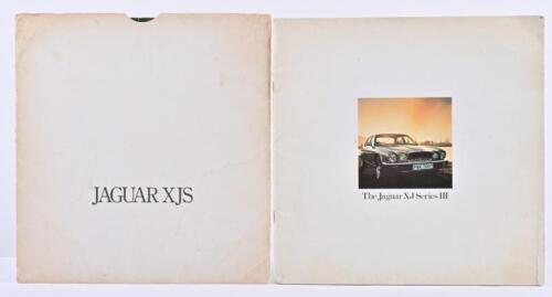 JAGUAR: Two Jaguar sales brochures. XJS & Series III brochures. Circa 1970's/1980's