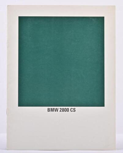 B.M.W: A 1970 'BMW 2800 CS' sales brochure. German text