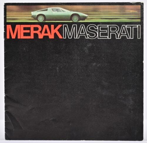 MASERATI: An impressive 1974 'MERAK MASERATI' sales brochure