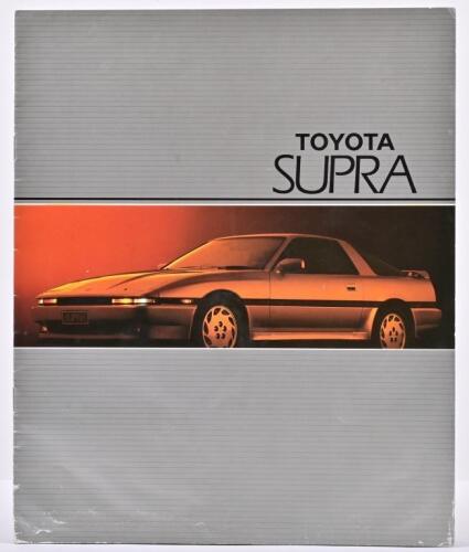 TOYOTA: A Toyota Supra sales brochure. English text. Printed in Japan