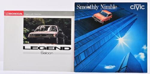 HONDA: Two Honda sales brochures. Civic & Legend models