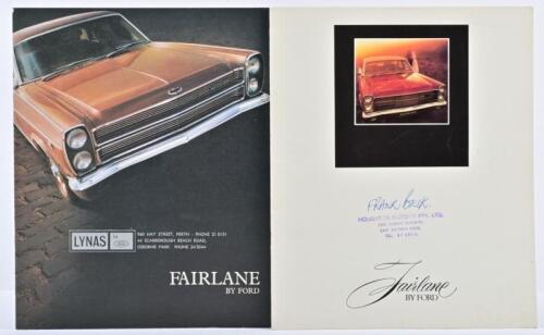FORD: Two 1970's Ford Motor Company of Australia ZD Ford Fairlane - 'Fairlane BY FORD' - sales brochures