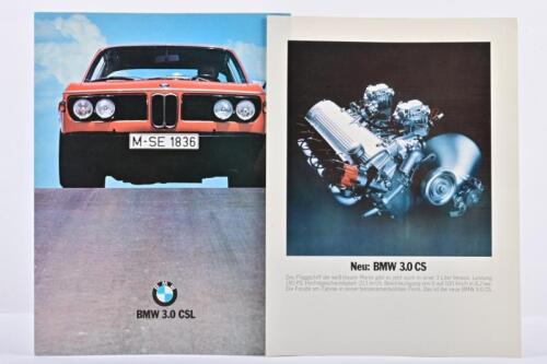 B.M.W: Two 1971/1972 B.M.W sales brochures. 1972 'BMW 3.0 CSL' brochure