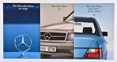 MERCEDES-BENZ: Three 1985 Mercedes-Benz brochures. 1985 'Mercedes-Benz' 500/560 SEC Coupe & 'Mercedes-Benz 200, 230 E, 260 E, 300 E' colour sales brochure