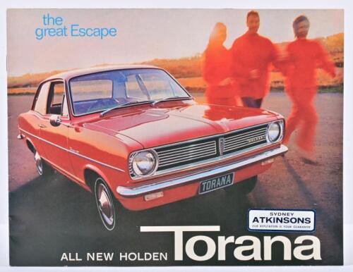 HOLDEN: A 1968 Holden Torana sales brochure - 'the great Escape, ALL NEW HOLDEN TORANA' - sales brochure