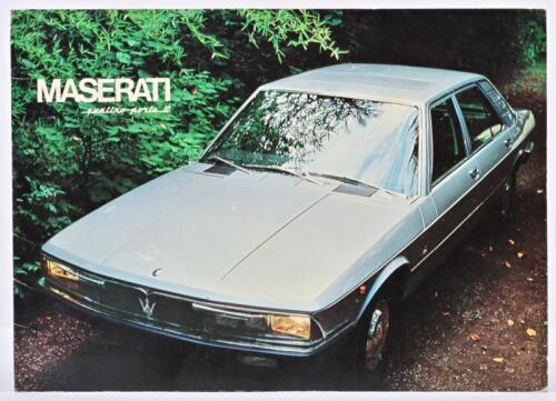 MASERATI: An original and interesting 1974 OFFICINE A.MASERATI S.p.A. official Maserati quattroporte II sales information folio