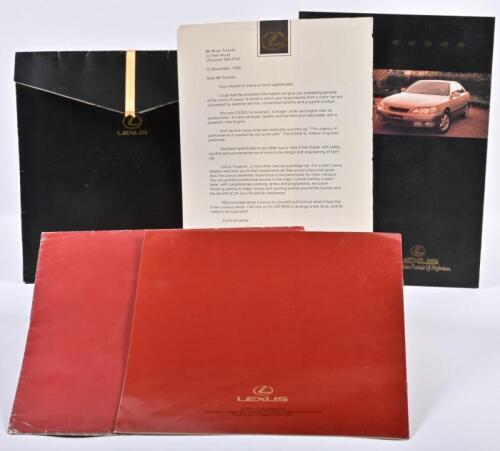 LEXUS: Three Lexus sales brochures. LS 400 & ES 300 sales brochures