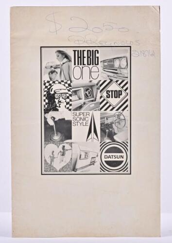 DATSUN 1600: An original Datsun 1600 Nissan Motor Co. (Australia) Pty.Ltd black and white sales brochure
