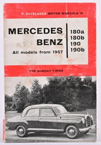 MERCEDES-BENZ: A 1961 Piet Olyslager Motor Manuals (16) for Mercedes-Benz 180a, 180b, 190, 190b - All models from 1957
