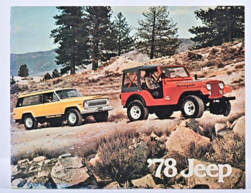 JEEP:A 1978 Jeep model range catalogue. CJ-5, CJ-7, Cherokee, Wagoneer references