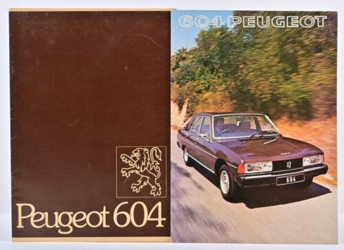 PEUGEOT: Two Peugeot 604 sales brochures. 1978 Renault Australia 'Peugeot 604' brochure