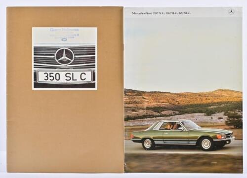 MERCEDES-BENZ: Two 1970's Mercedes-Benz sales brochures. 1971 '350 SL' brochure. English & German text