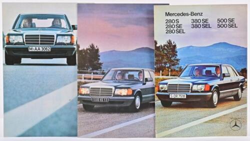 MERCEDES-BENZ: Three Mercedes-Benz W126 sales brochures. Circa 1970's/1980's