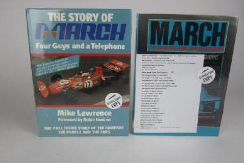 MARCH: Two signed books on the March racing team (Limited Edition with over 23 signatures)