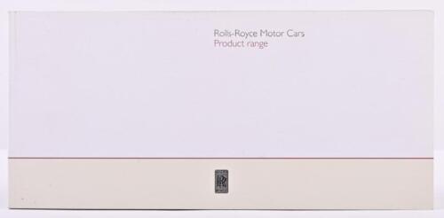 ROLLS-ROYCE: A 2009 'Rolls-Royce Motor Cars Product range' sales brochure. Ghost & Phantom model details
