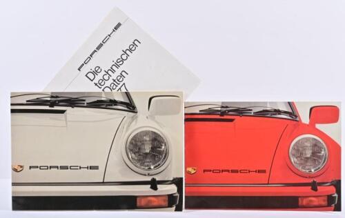 PORSCHE: Two 1970's German text Porsche sales catalogues. 1977 Porsche 911 colour sales brochure